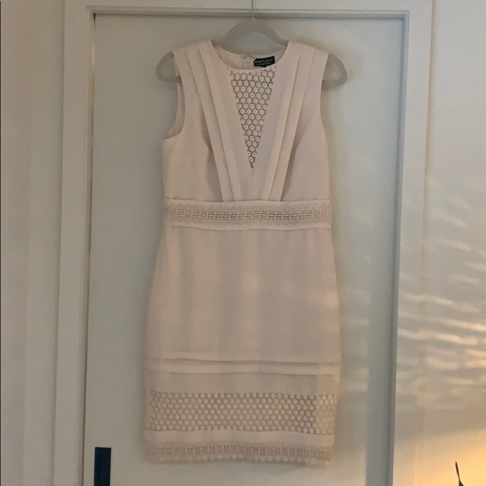 Cream knee length dress